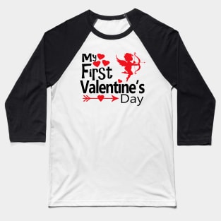 Baby Valentine Gifts - First Valentine Baseball T-Shirt